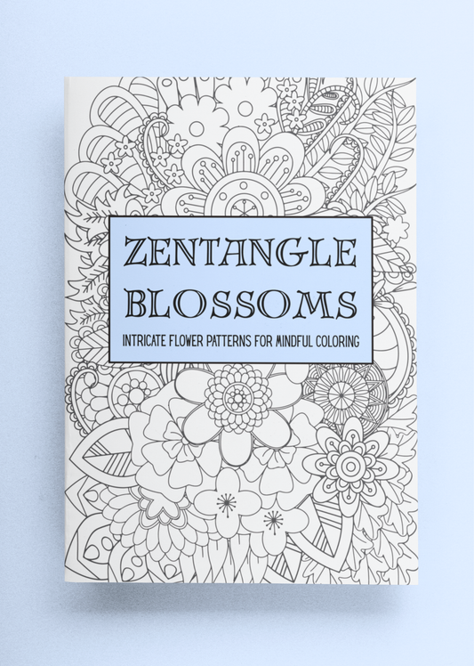 Zentangle Blossoms - Intricate Flower Patterns for Mindful Coloring - Paperback