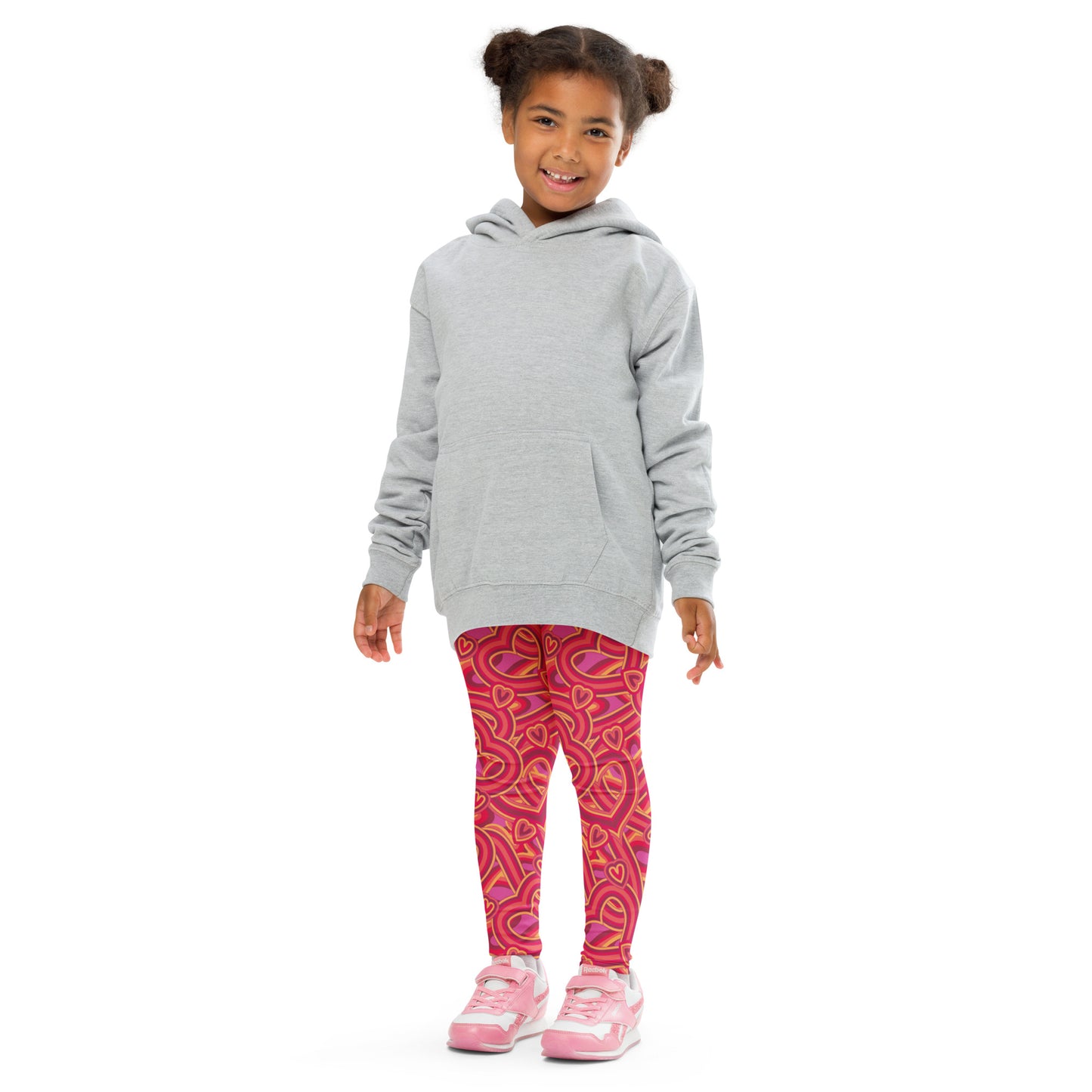 Red Interlocking Hearts - Kid's Leggings