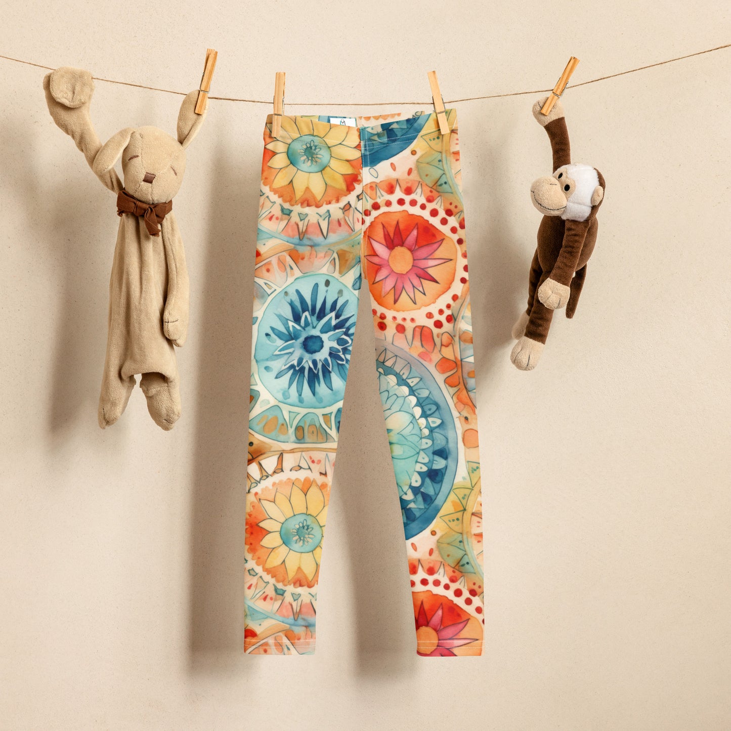 Watercolor Mandala 1 - Kid's Leggings