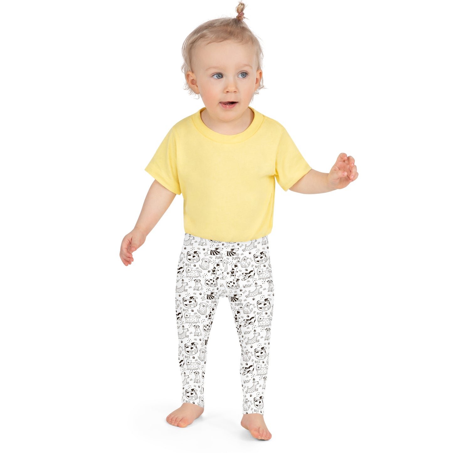 Hand Drawn Puppies and Dogs - Kid's Leggings