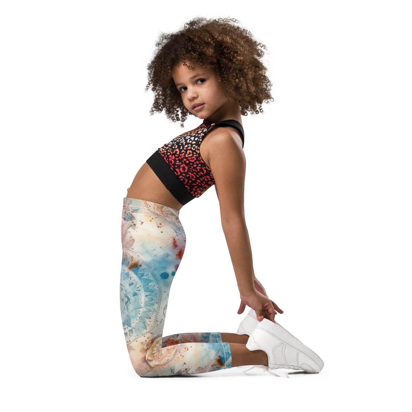 Watercolor Mandala 4 - Kid's Leggings