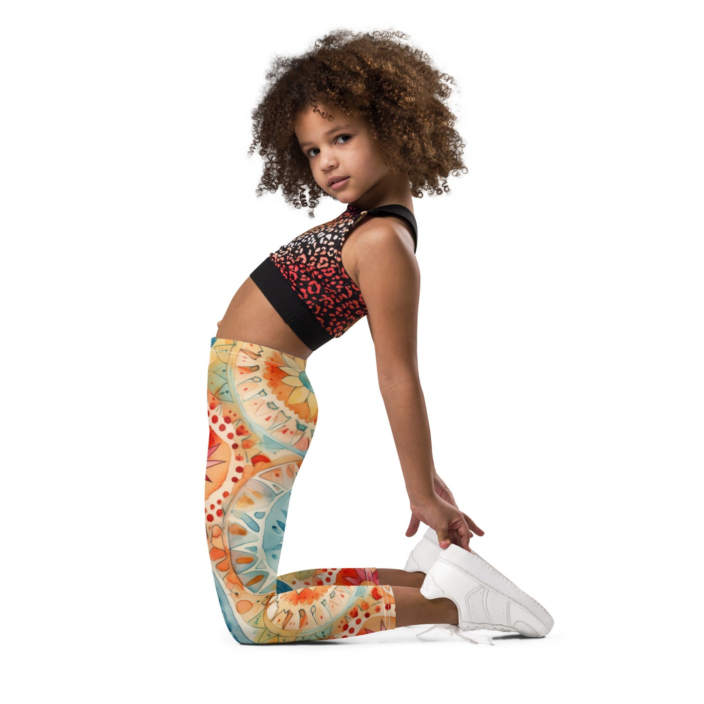 Watercolor Mandala 1 - Kid's Leggings