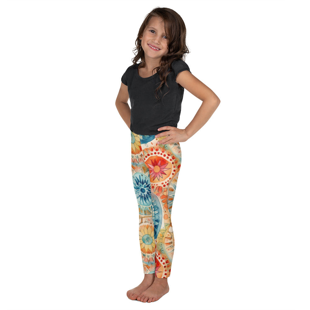 Watercolor Mandala 1 - Kid's Leggings