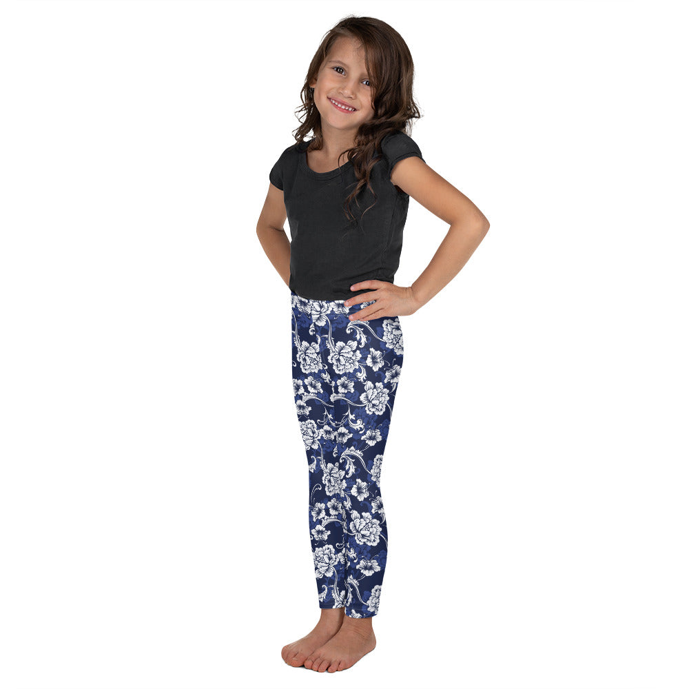 Blue and White Baroque - Kid's Leggings