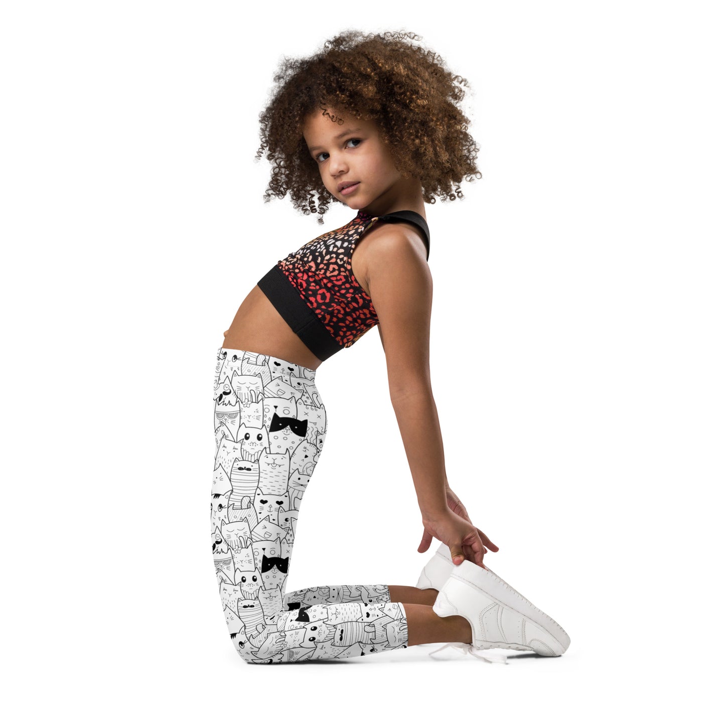 Hand Drawn Kittens and Cats - Kid's Leggings