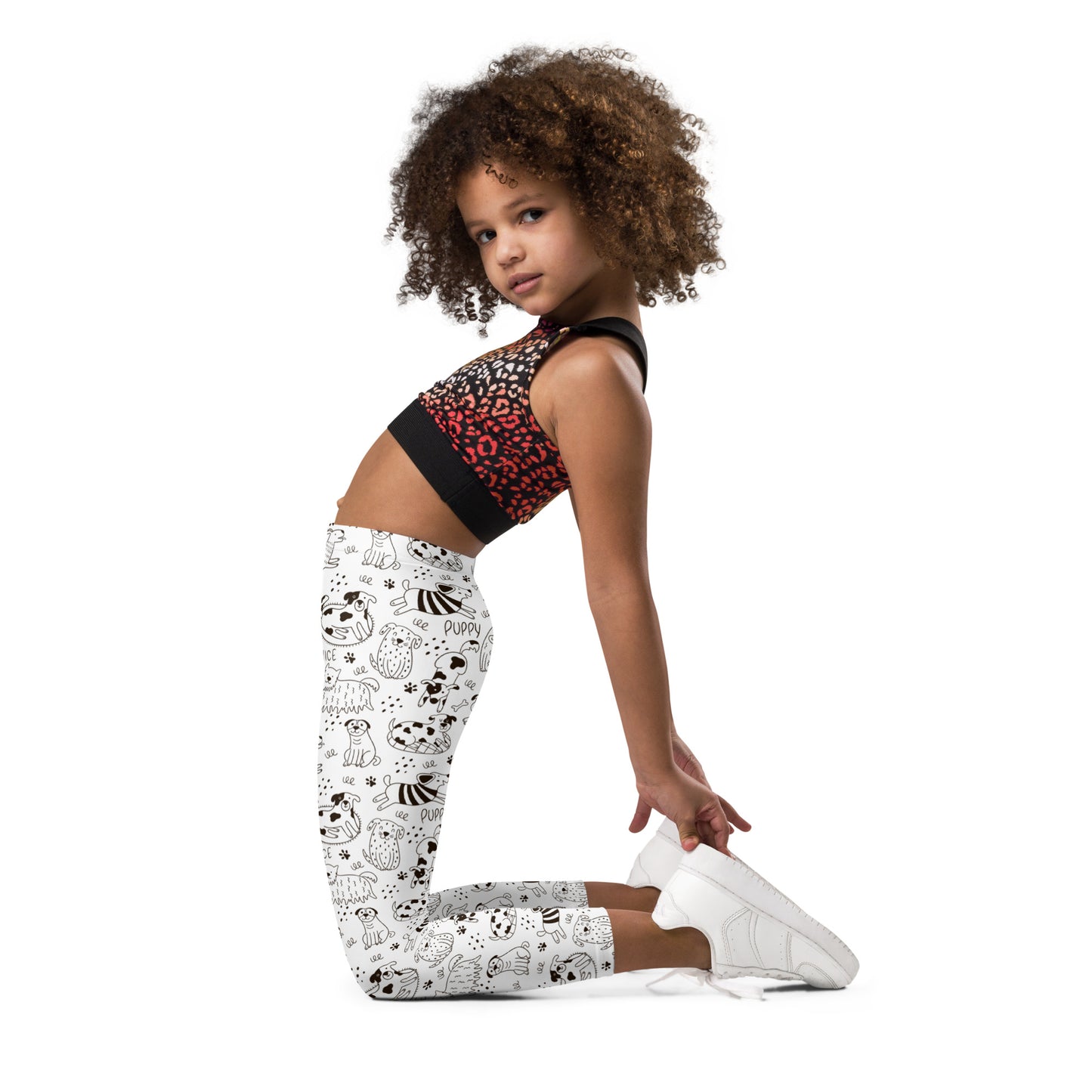 Hand Drawn Puppies and Dogs - Kid's Leggings