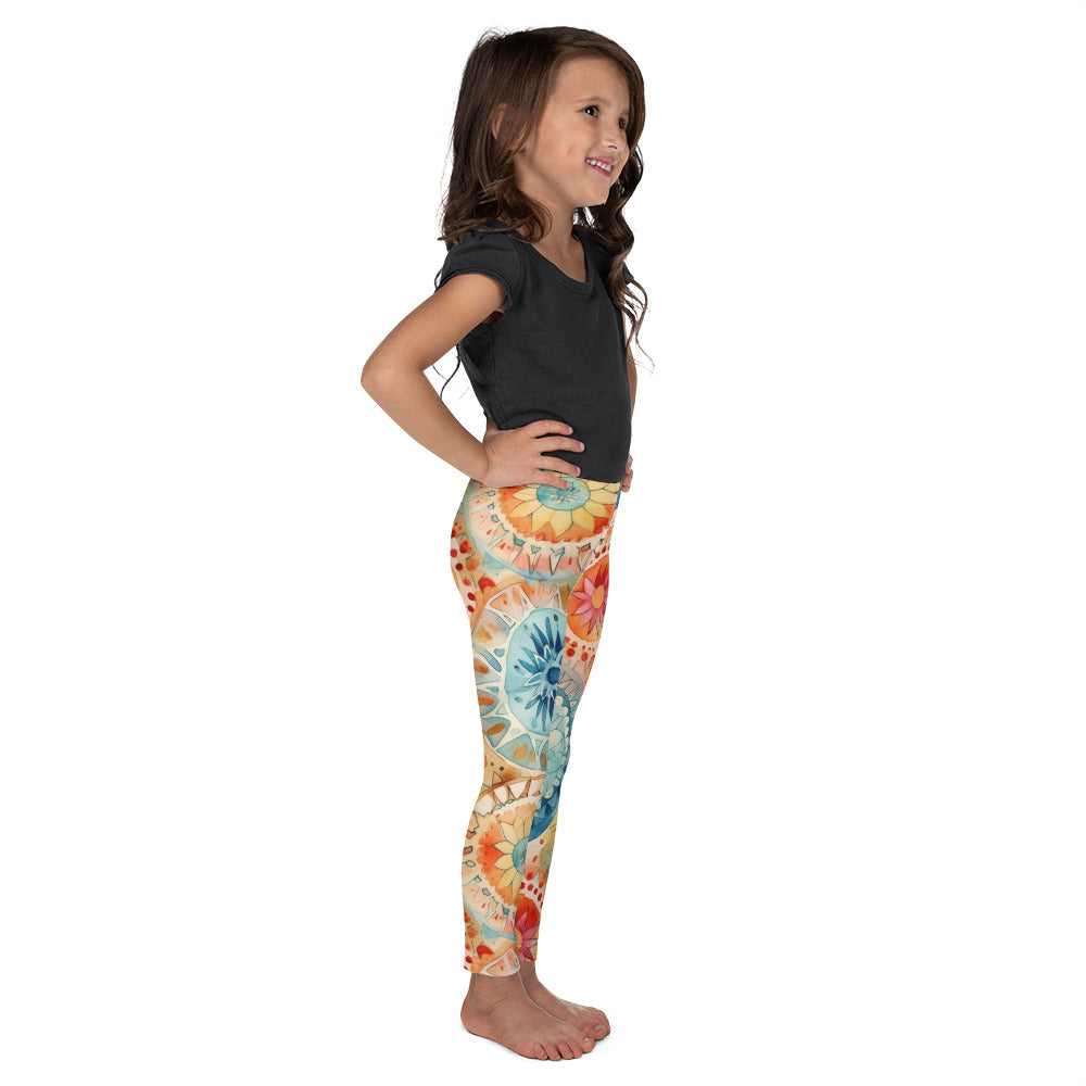 Watercolor Mandala 1 - Kid's Leggings