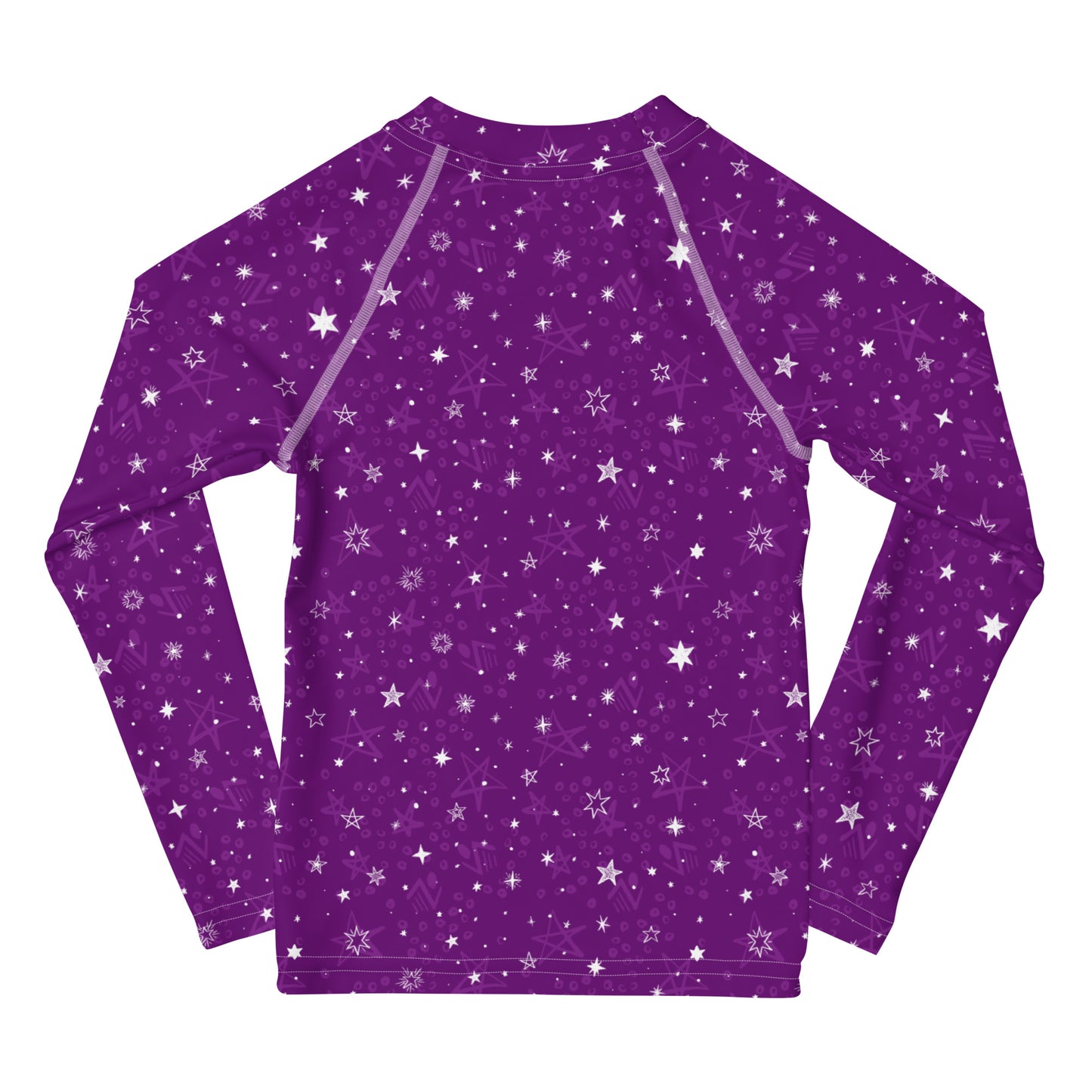 Purple and White Stars - Kids Rash Guard
