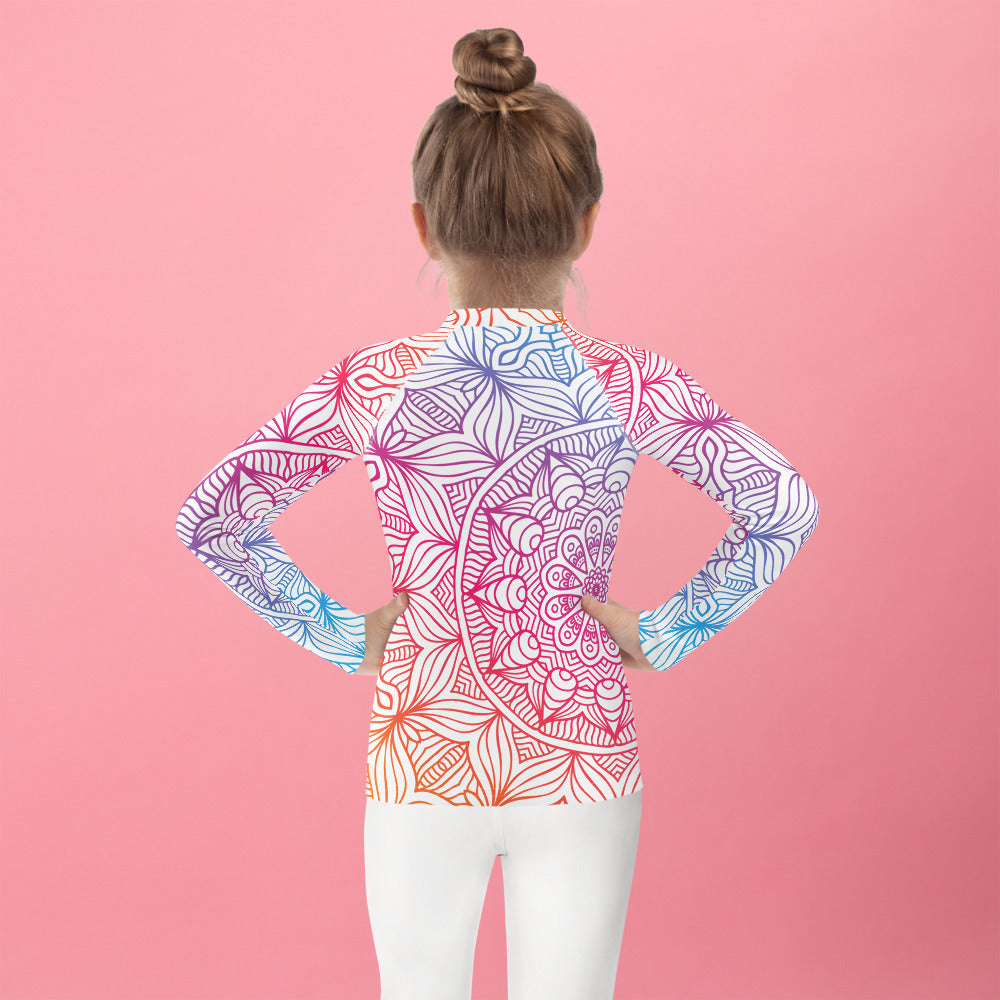Multicolor Mandala - Kids Rash Guard