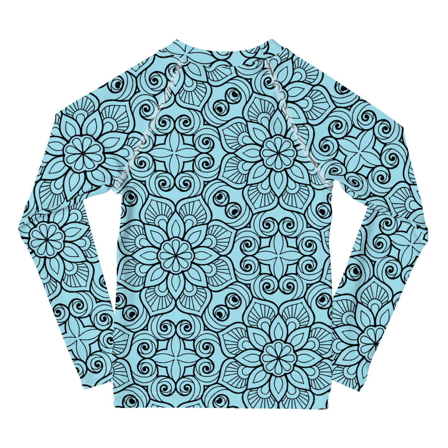 Blue and Black Mandala - Kids Rash Guard