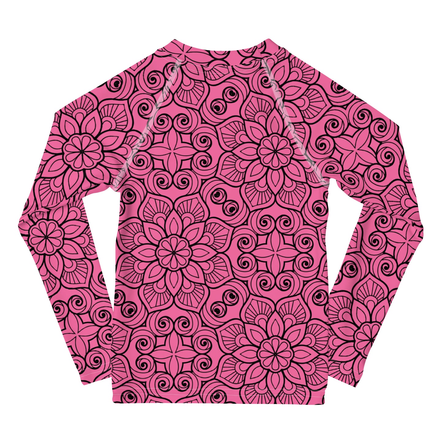 Pink and Black Mandala - Kids Rash Guard