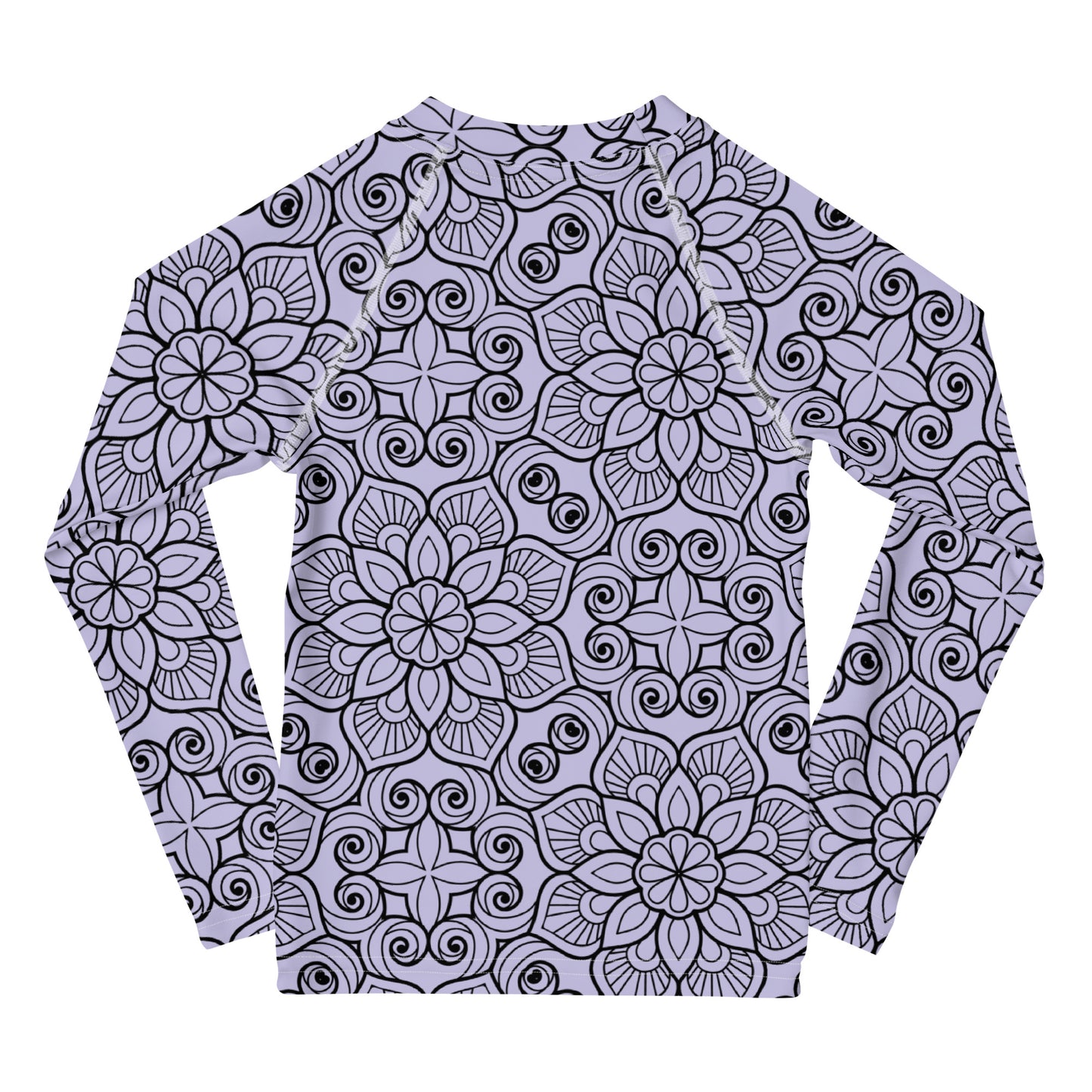 Purple and Black Mandala - Kids Rash Guard