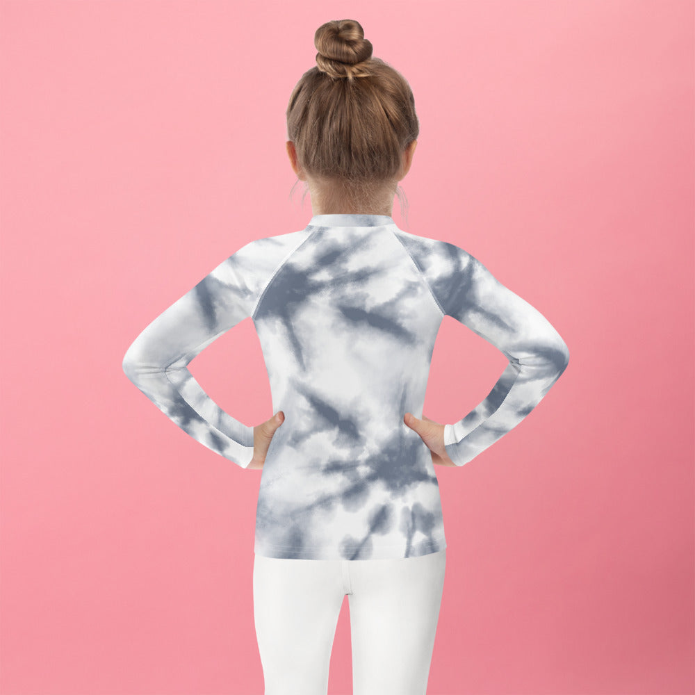 Grey Tie Dye - Kids Rash Guard