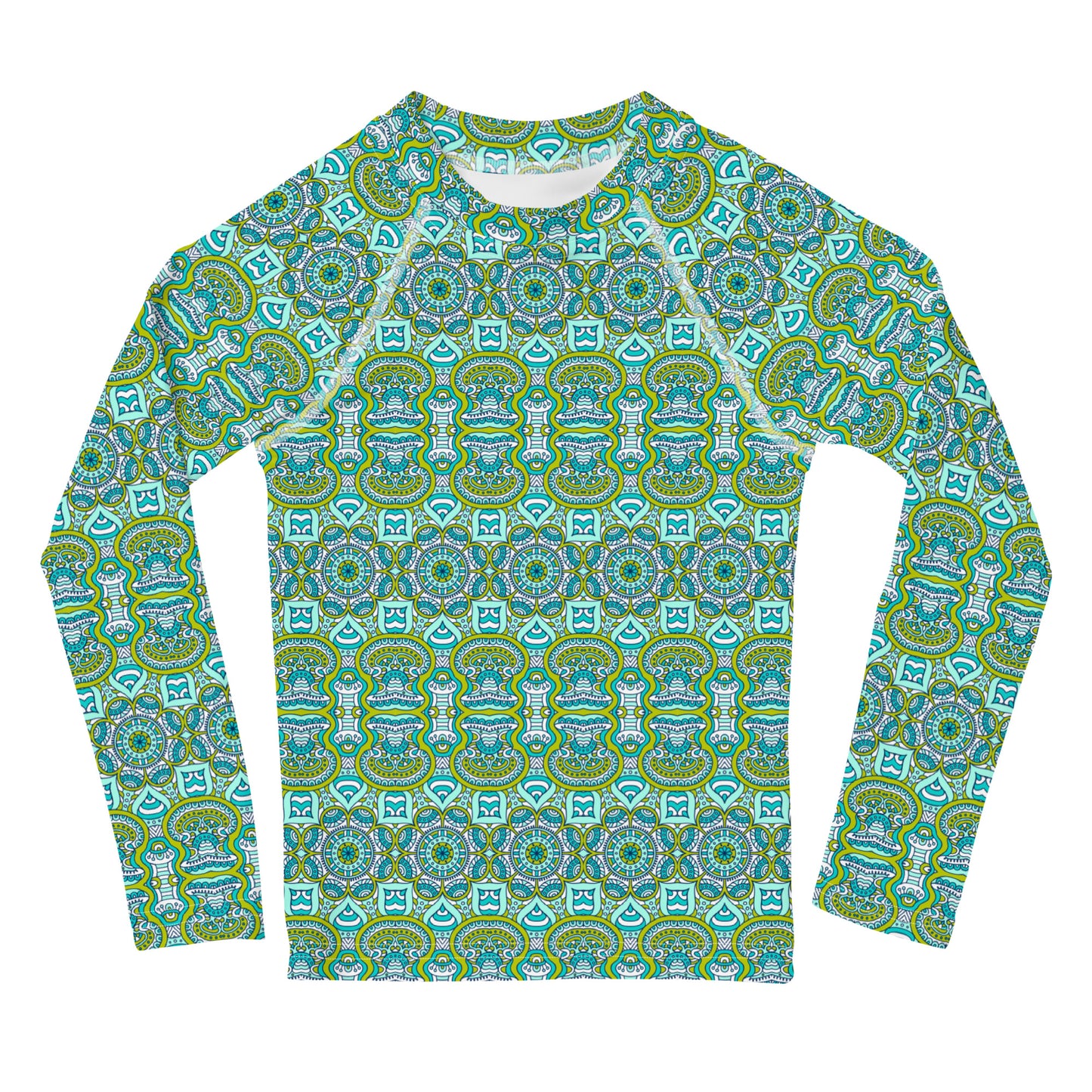 Green Mandala - Kids Rash Guard
