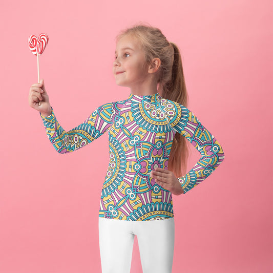 Pink and Blue - Kids Rash Guard
