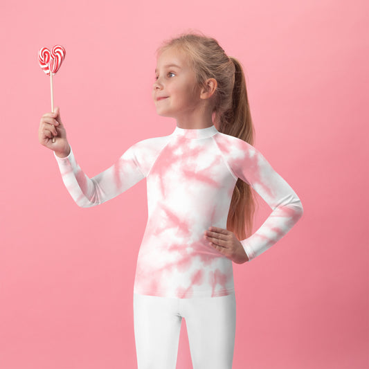 Pink Tie Dye - Kids Rash Guard