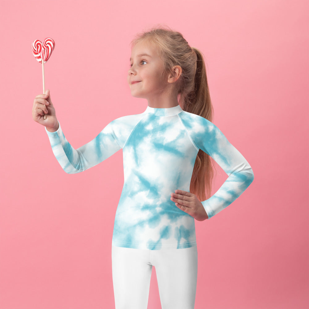 Blue Tie Dye - Kids Rash Guard