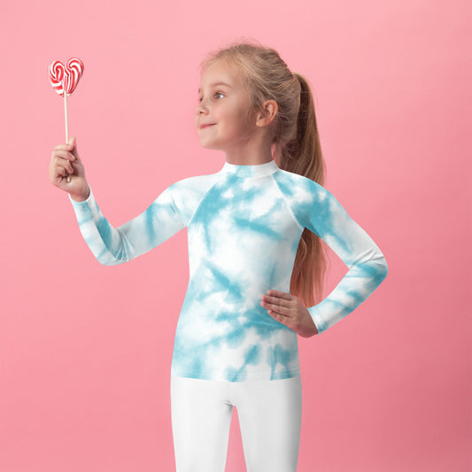 Blue Tie Dye - Kids Rash Guard