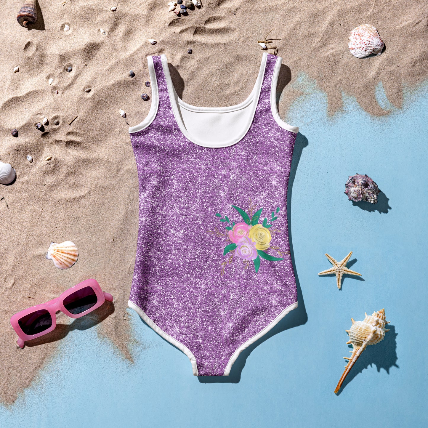 Cute Dragon - Purple - Kids Swimsuit
