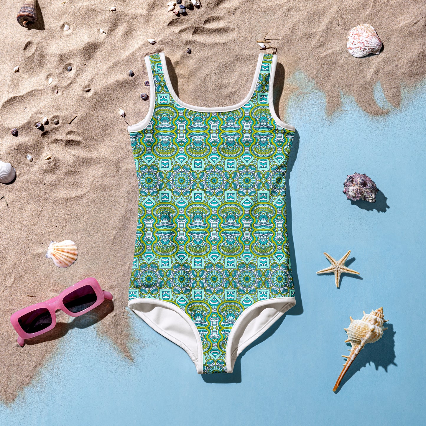 Green Mandala - Kids Swimsuit
