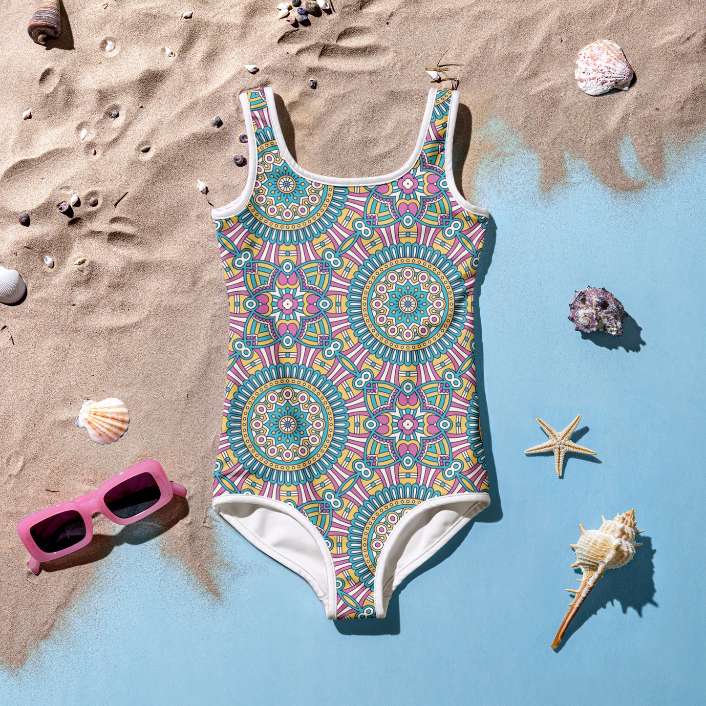 Pink and Blue - Kids Swimsuit