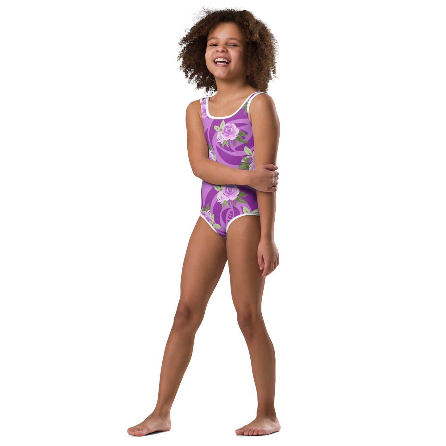 Purple Roses - Kids Swimsuit