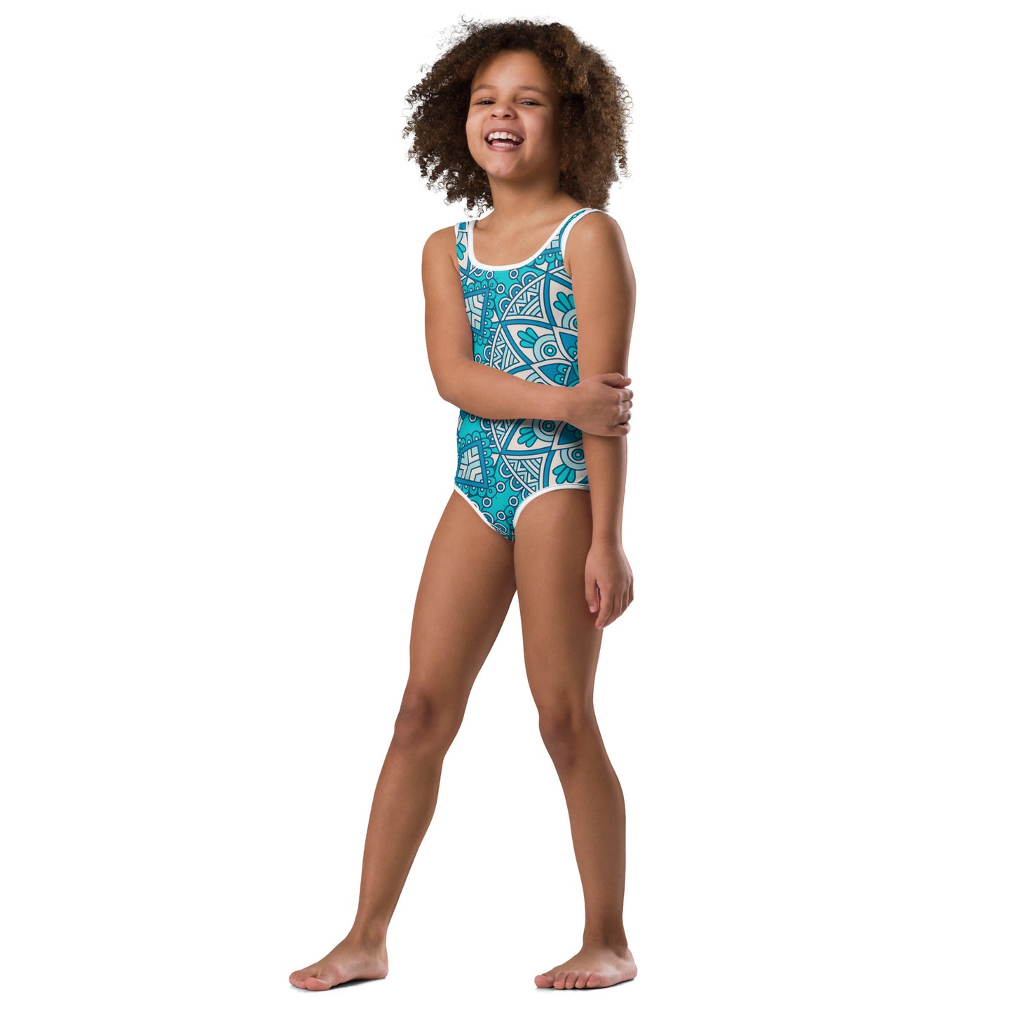 Blue Abstract Mandala - Kids Swimsuit