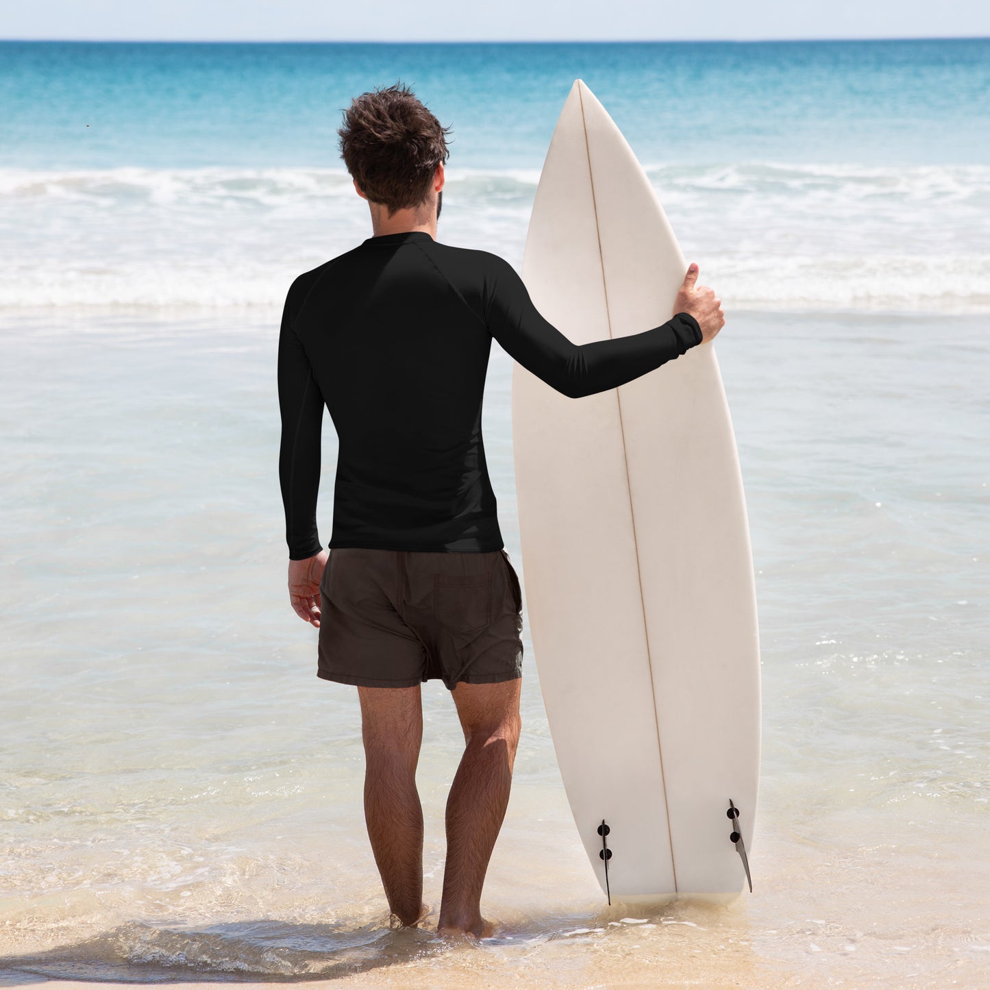 Amazing Ocean Sunset - Saltwater Heals - Black - Men's Rash Guard