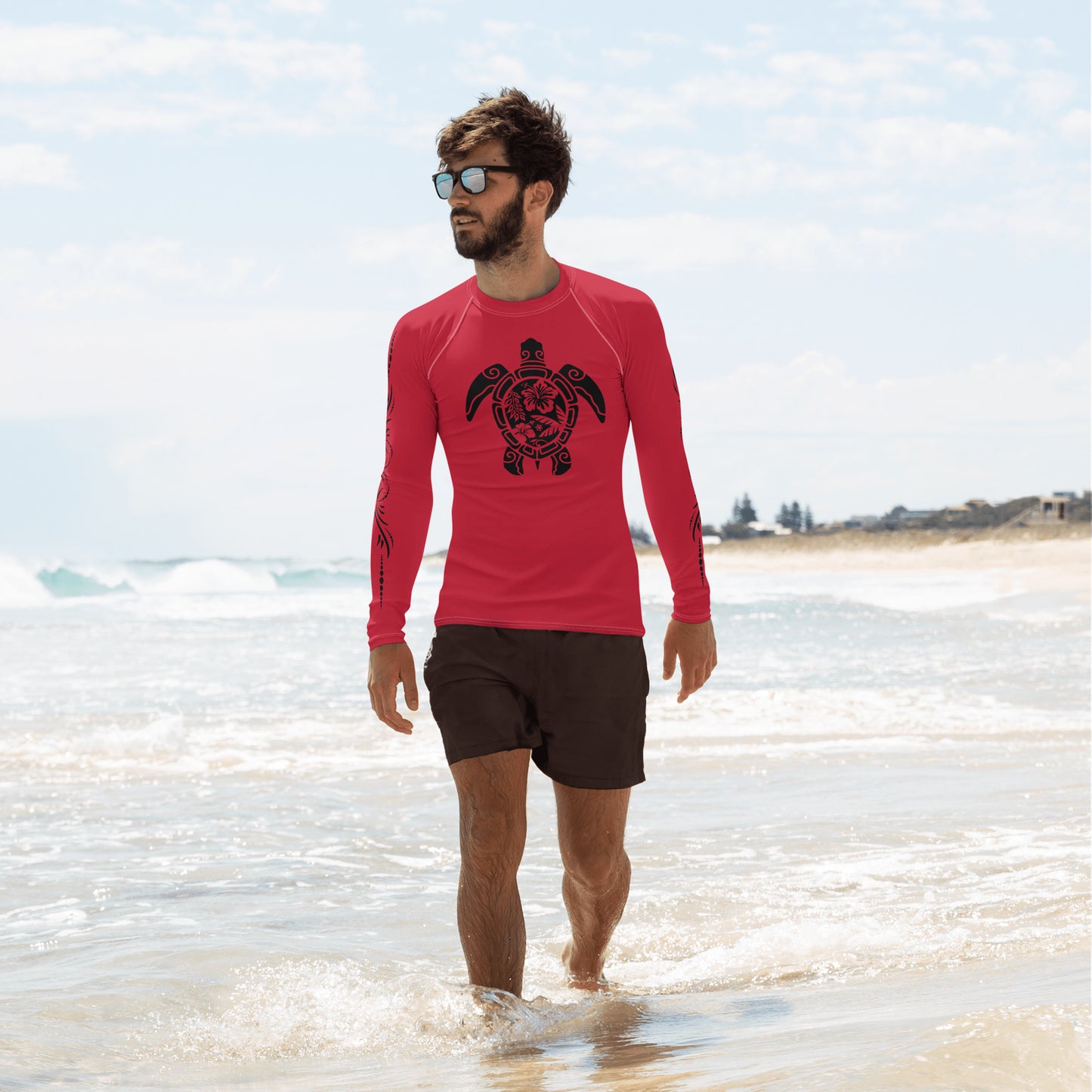 Turtle - Red - Men's Rash Guard