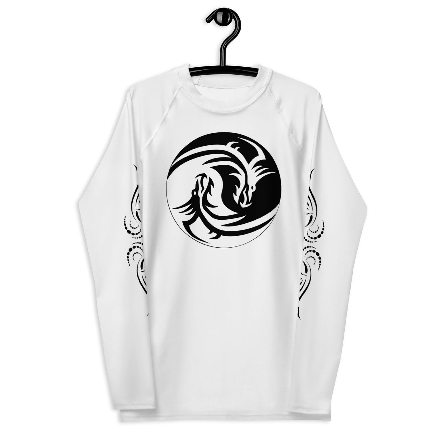 Dragon Yin Yang - White - Men's Rash Guard