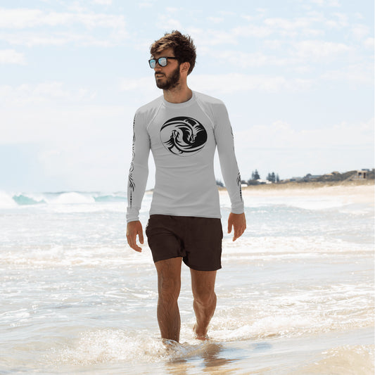 Dragon Yin Yang - Gray- Men's Rash Guard