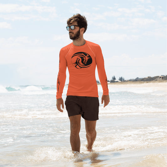 Dragon Yin Yang - Orange - Men's Rash Guard