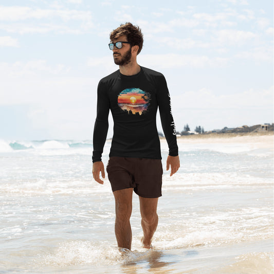 Watercolor Sunset - Saltwater Heals - Men's Rash Guard
