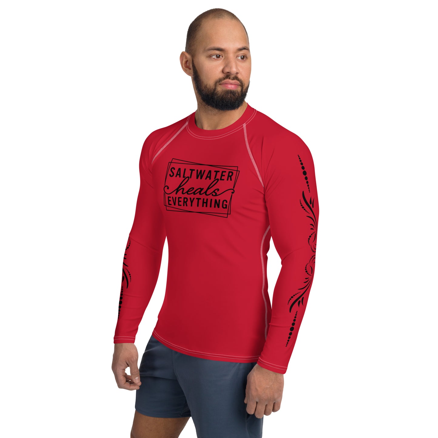 Saltwater Heals Everything - Red - Men's Rash Guard