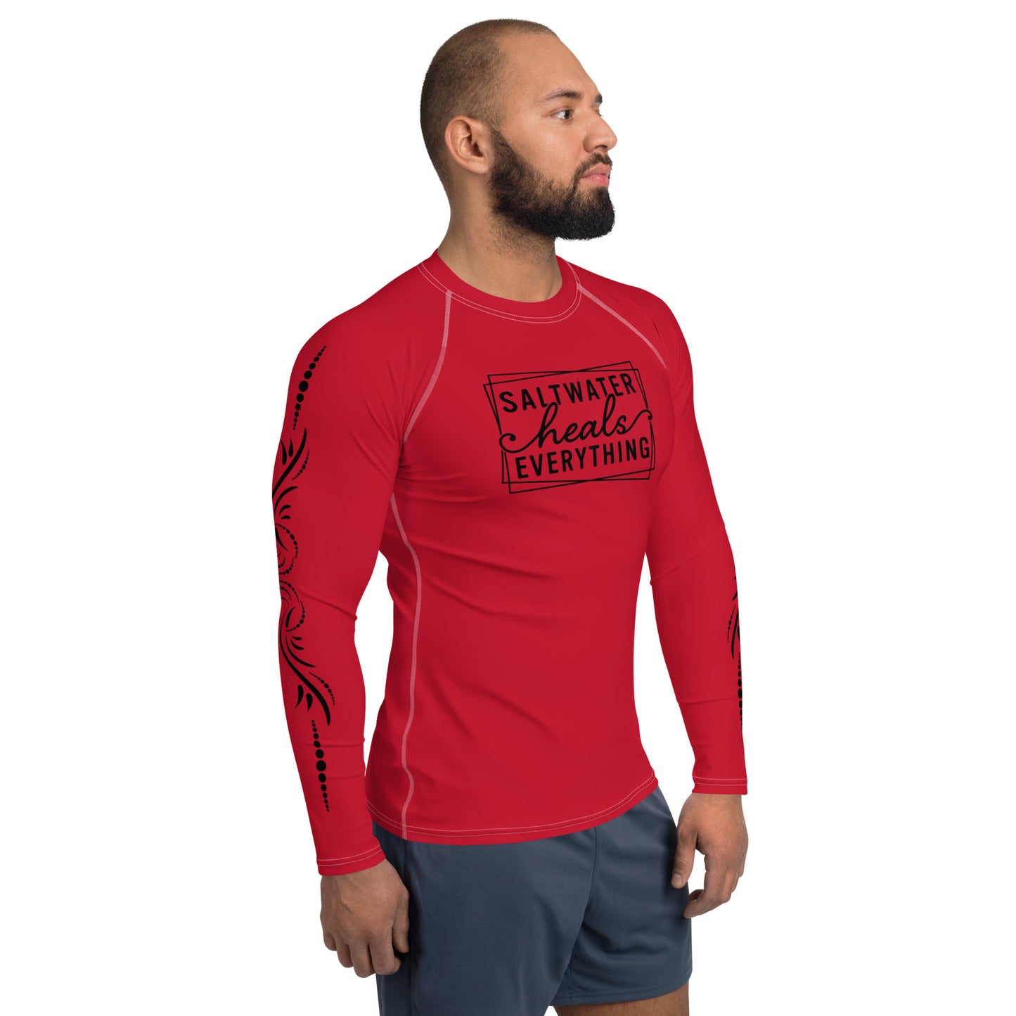 Saltwater Heals Everything - Red - Men's Rash Guard