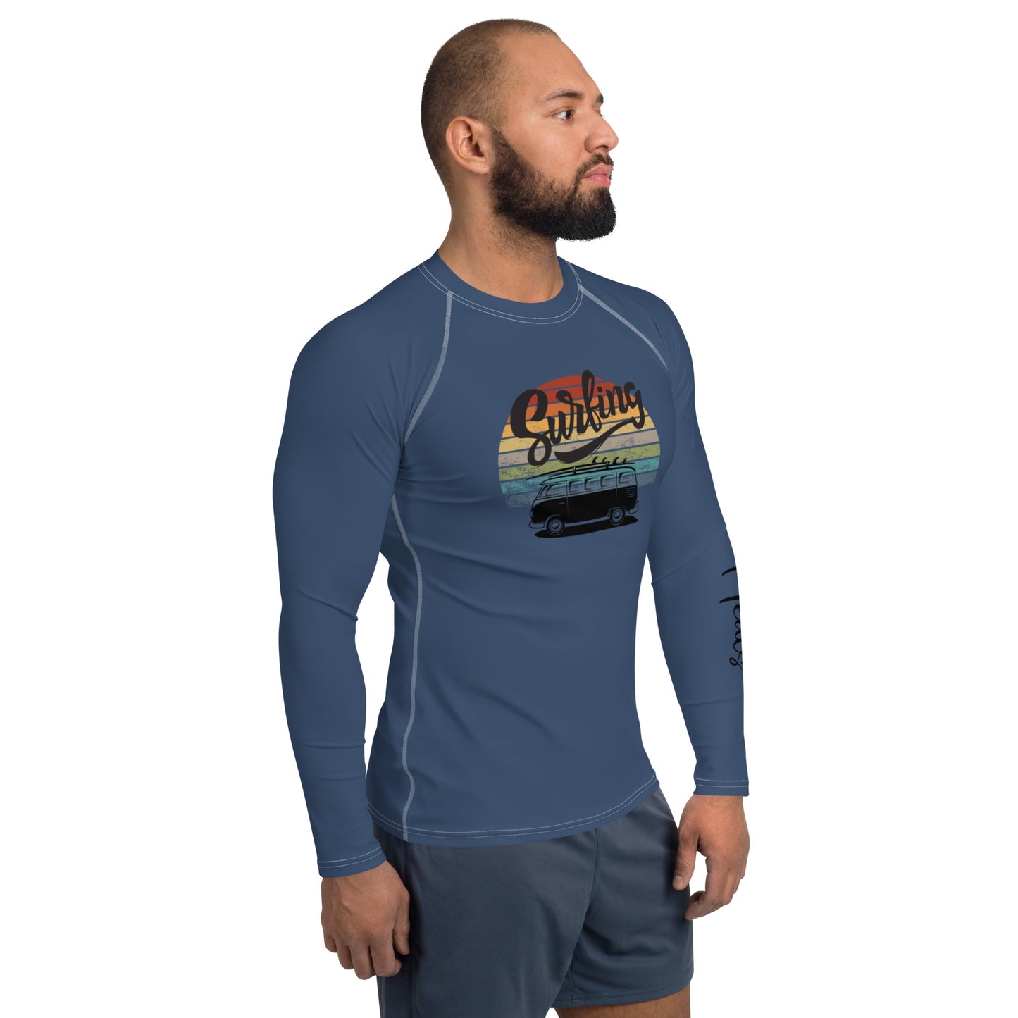 Surfing with Van - Saltwater Heals - Men's Rash Guard