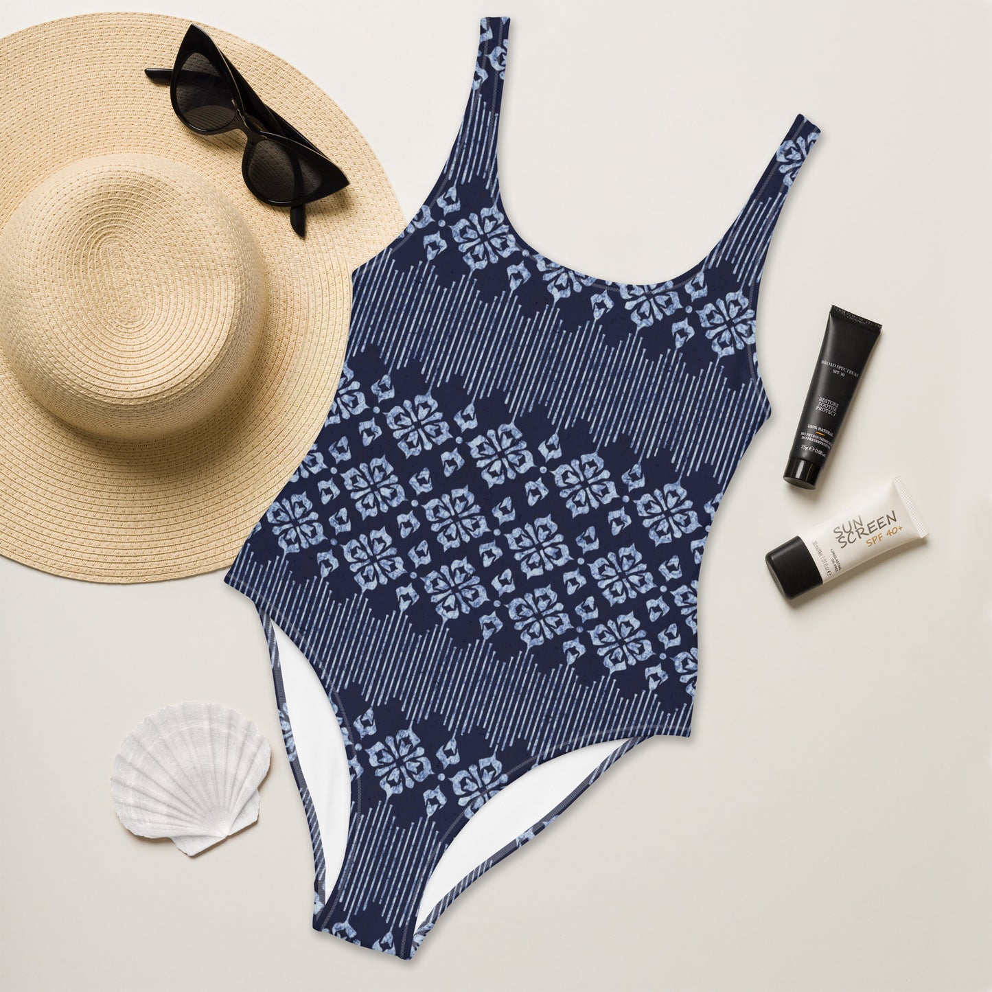 Indigo Batik - One-Piece Women Swimsuit
