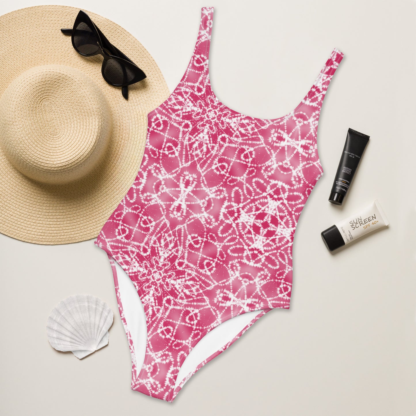 Batik - Pink - One-Piece Women Swimsuit