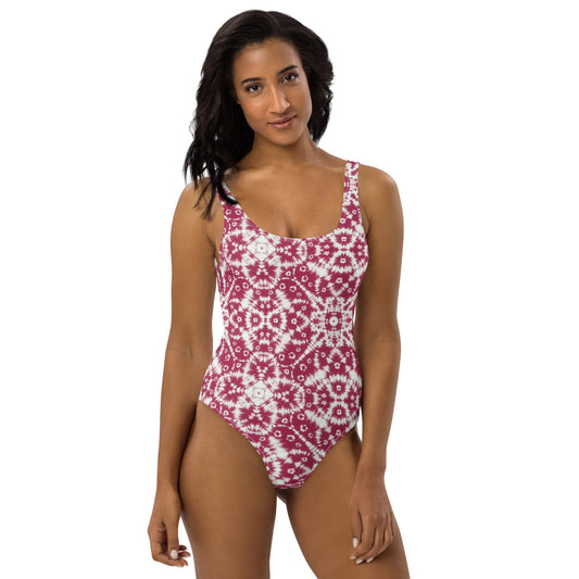 Batik - Red - One-Piece Women Swimsuit