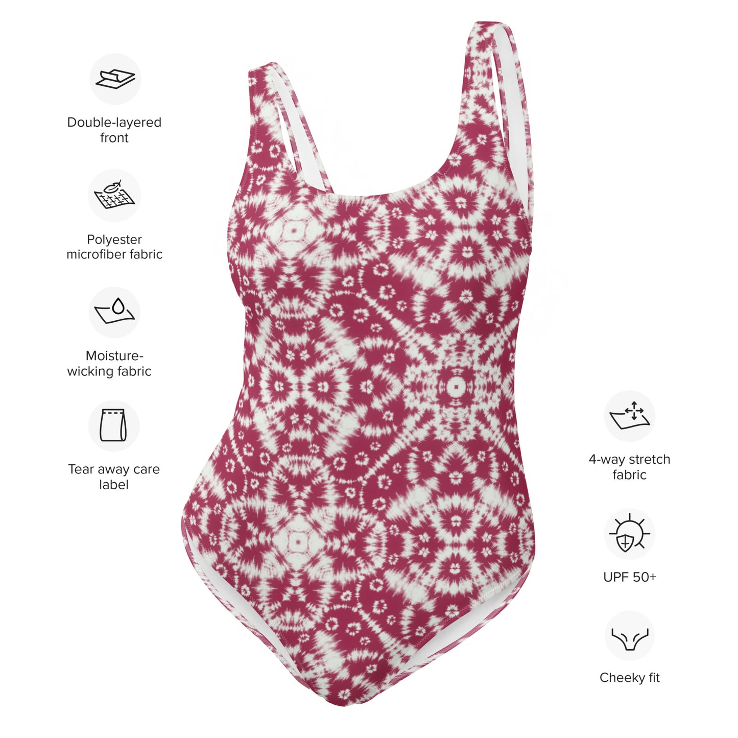 Batik - Red - One-Piece Women Swimsuit