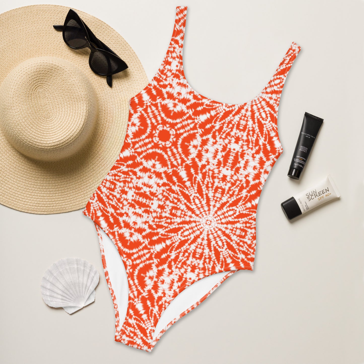 Batik - Orange - One-Piece Women Swimsuit