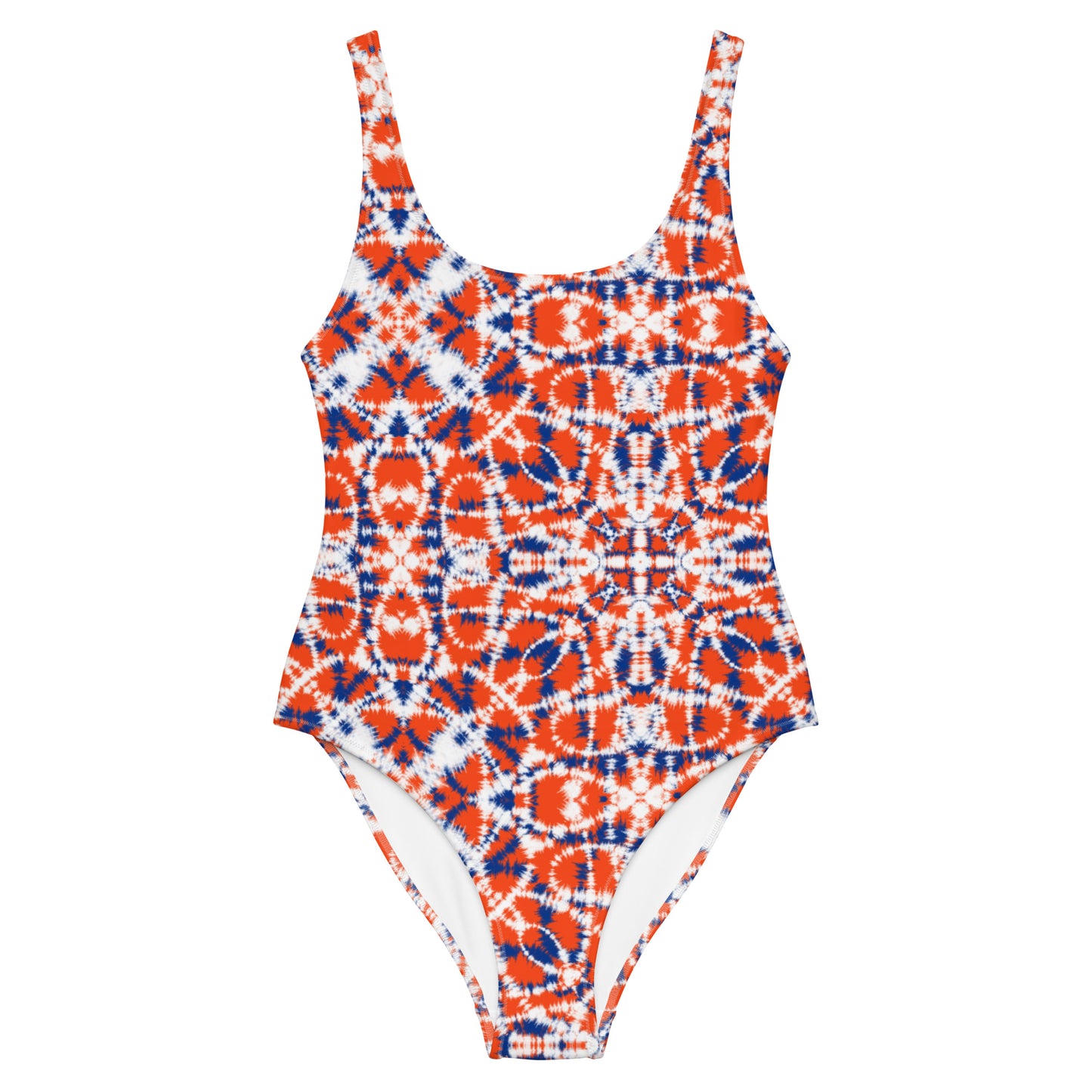 Batik - Orange and Blue - One-Piece Women Swimsuit