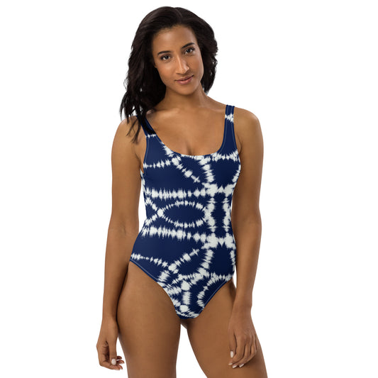Indigo Batik 2 - One-Piece Women Swimsuit