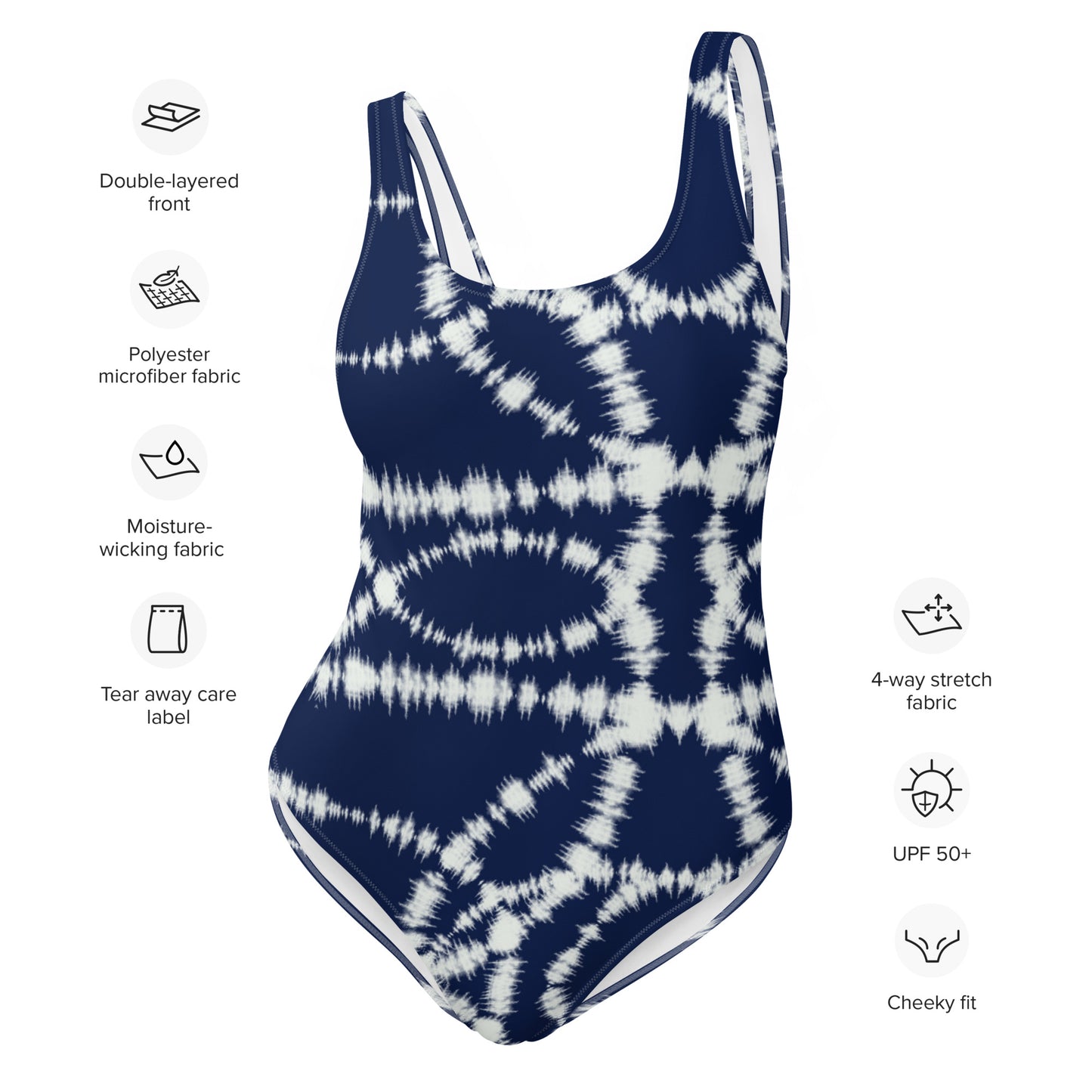 Indigo Batik 2 - One-Piece Women Swimsuit