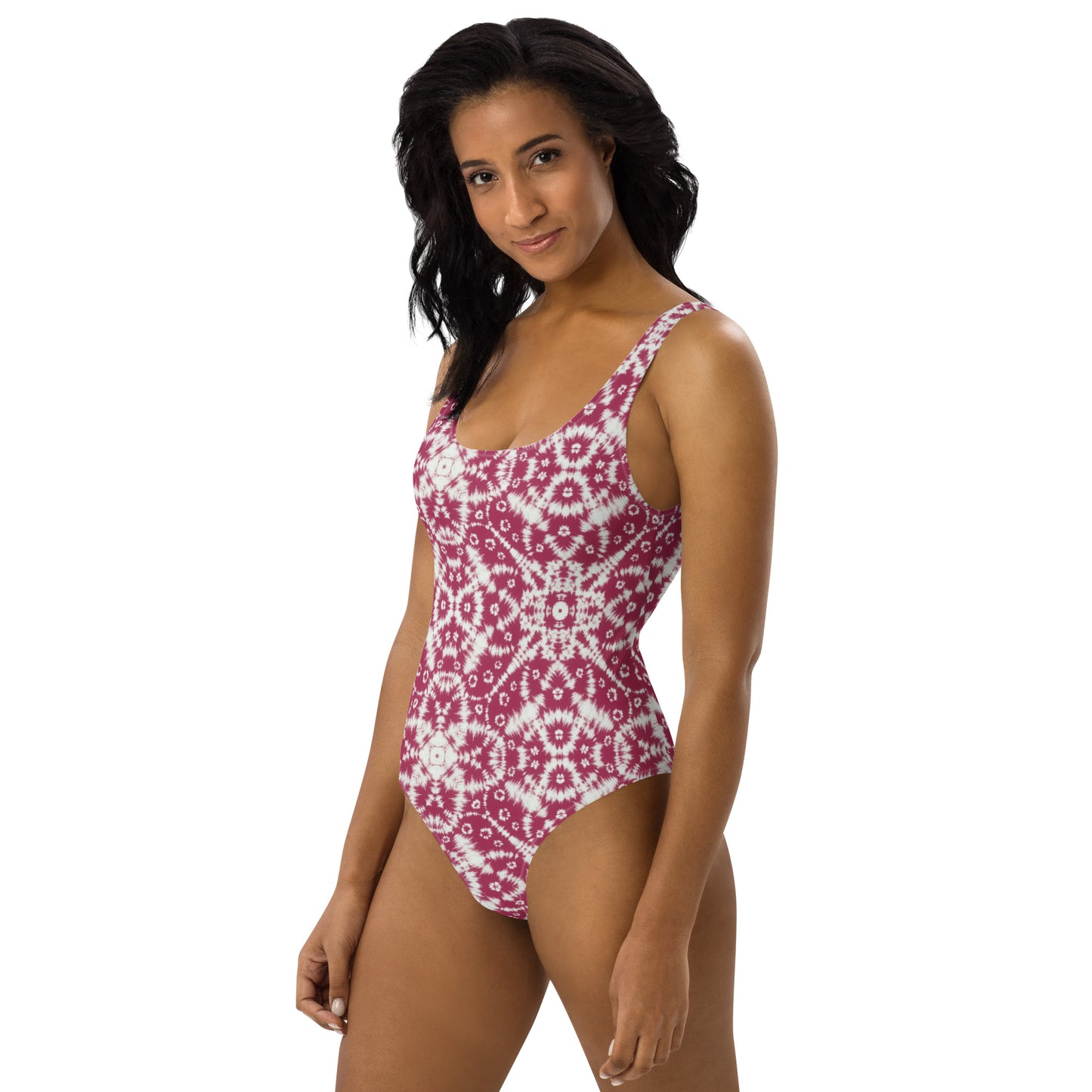 Batik - Red - One-Piece Women Swimsuit