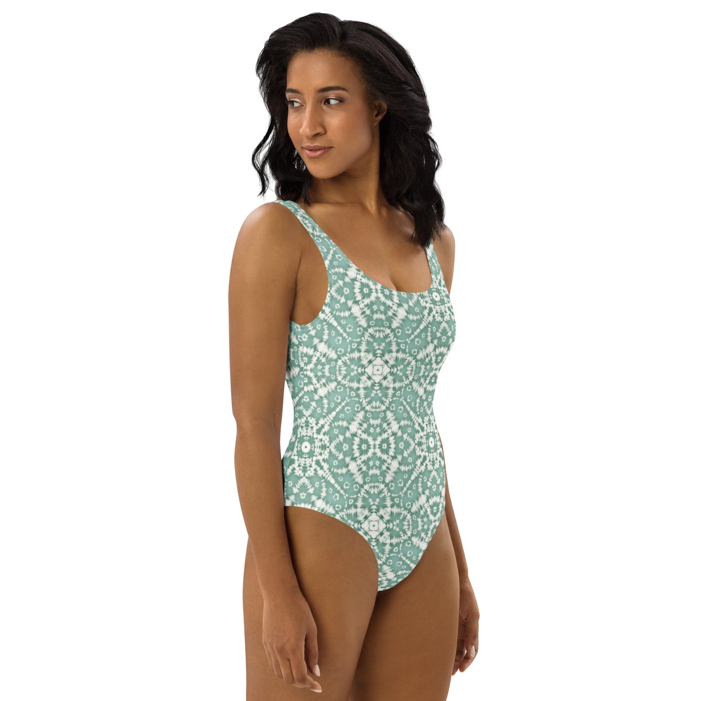 Sage Boho Batik - One-Piece Women Swimsuit