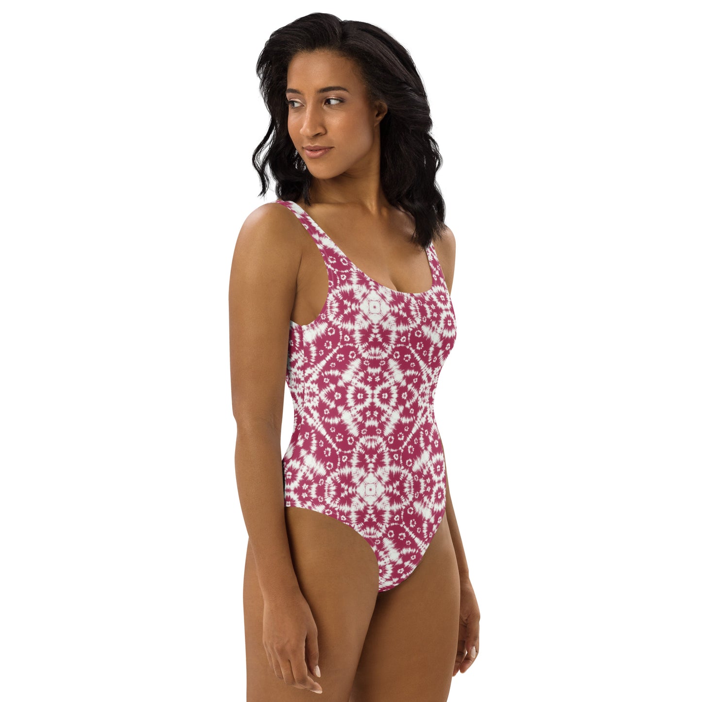 Batik - Red - One-Piece Women Swimsuit