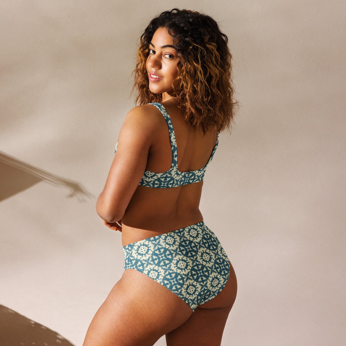 Boho Batik Sage - Recycled high-waisted bikini