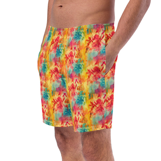 Yellow Tie Dye - Swim Trunks