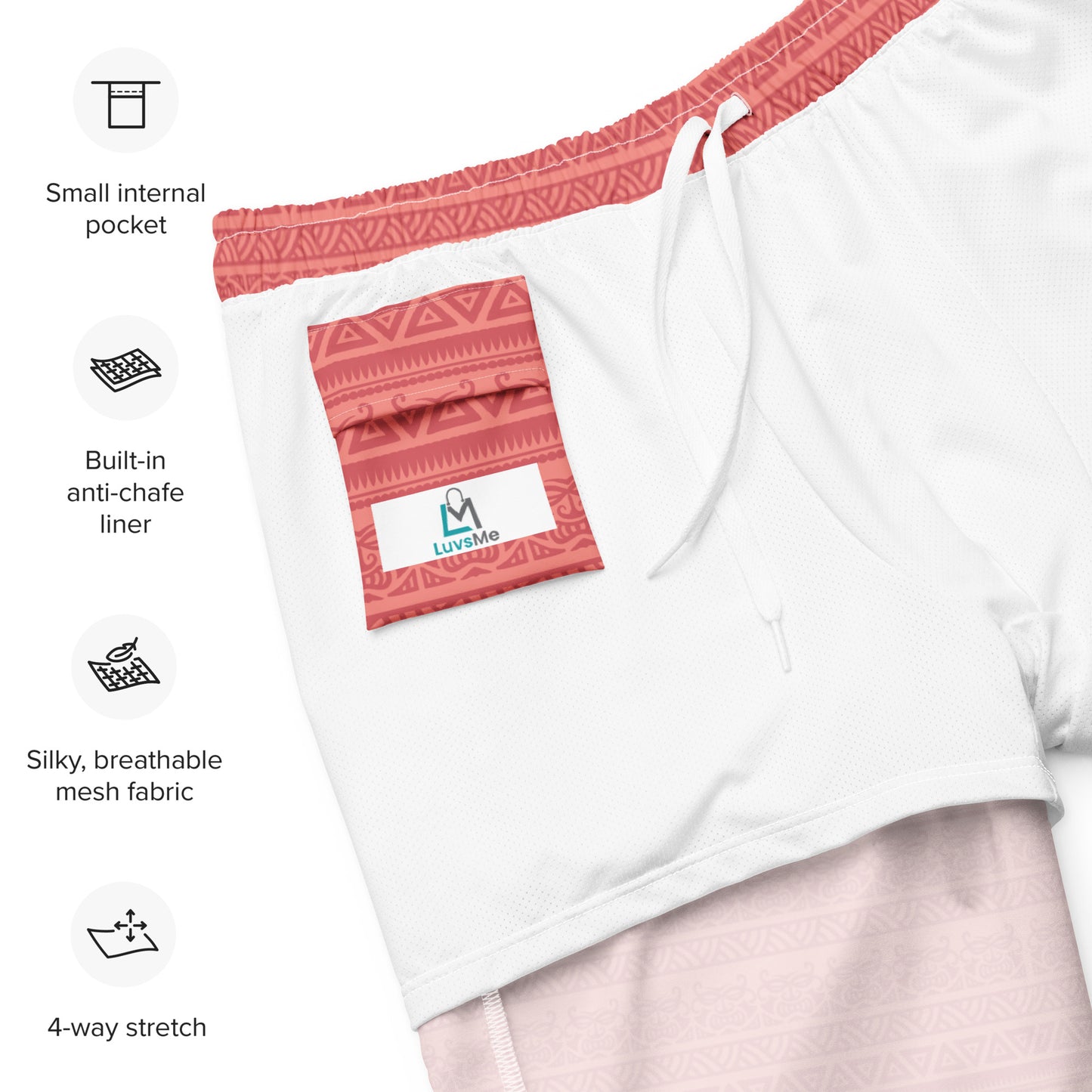 Tribal Red - Swim Trunks